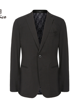 LaVico/朗·维高男士时尚生活黑色肌理纹休闲西服男外套上衣