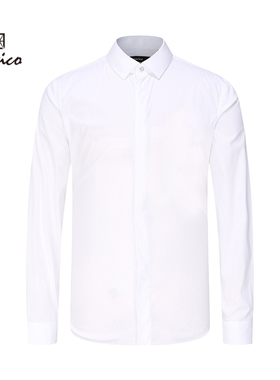 【婚庆款】Lavico/朗维高男士长衬白色商务休闲长袖衬衫男