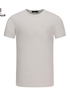 【商场同款】Lavico/朗维高男士新商务浅灰色圆领短袖T恤夏季舒适