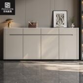 柜现代家用门口入户门门厅柜实木隔断柜马鞍皮大容量鞋 意式 极简鞋