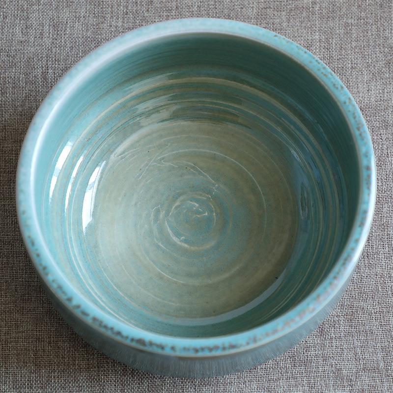翡翠绿陶瓷小花瓶禅意花器摆件干花花插餐桌办公桌软装饰品