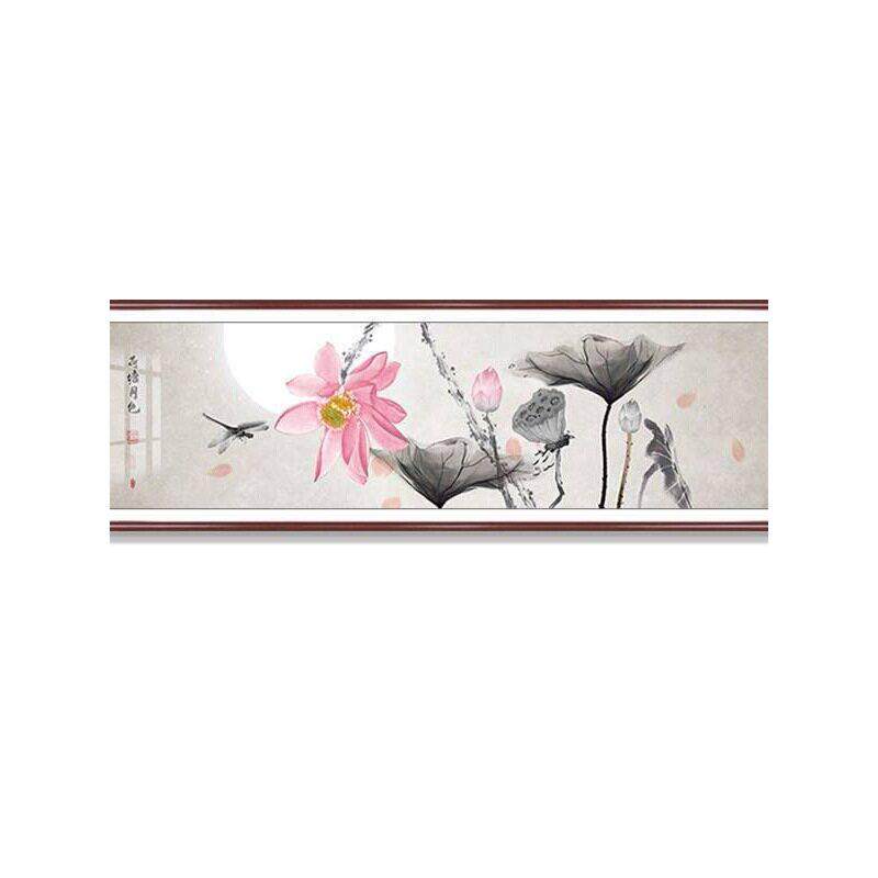 荷花主卧室床头装饰画房间新中式水墨禅意挂画客厅沙发背景墙壁画