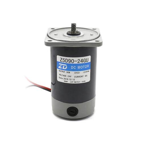 24V120W直流有刷速电机Z5D120-24GU-15S-5GU50B密集架用