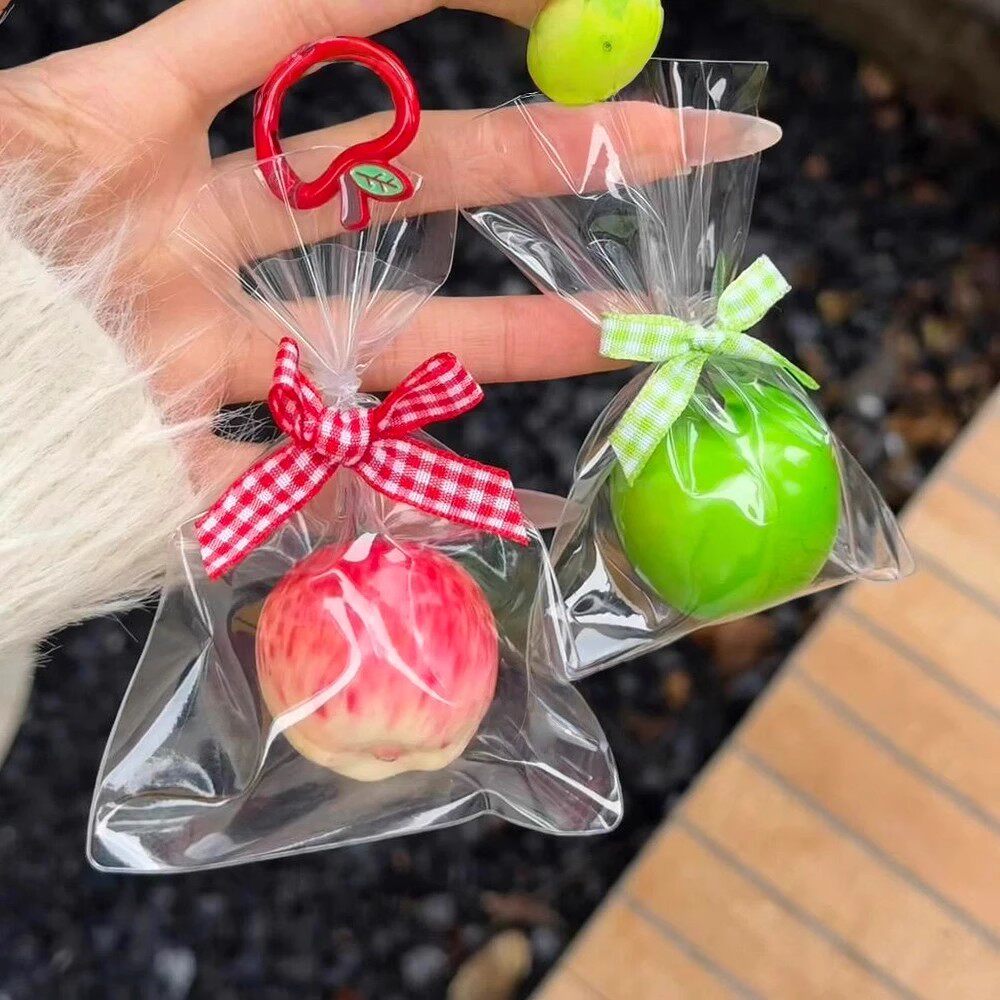 【下单立减50】苹果包包挂件蝴蝶结装饰情侣钥匙扣平安夜礼物