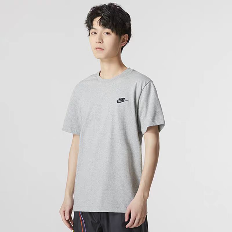 Nike耐克正品运动T恤刺绣小标上衣新款男子纯棉半袖AR4999-064