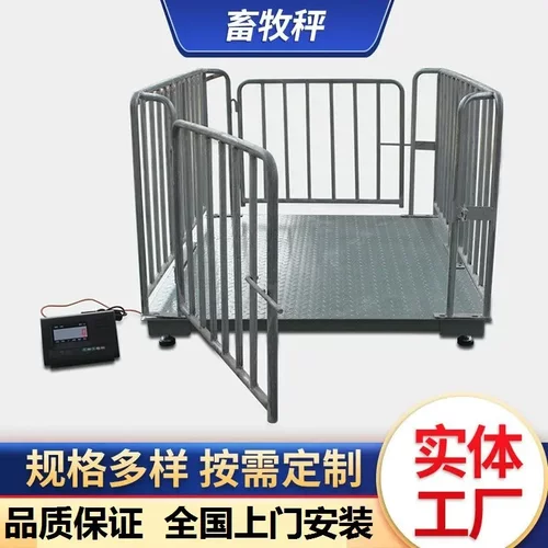 畜牧秤动物秤电子平台秤带围栏