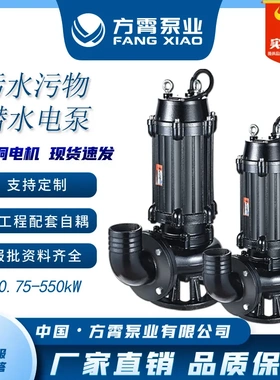 人民WQ污水泵大流量无堵塞排污泵JYWQ地下室工程潜污泵农用泥浆泵