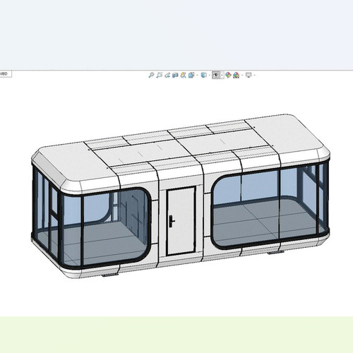 X1566-标准版9米民宿太空舱三维SW模型设计3Dsolidworks源文件