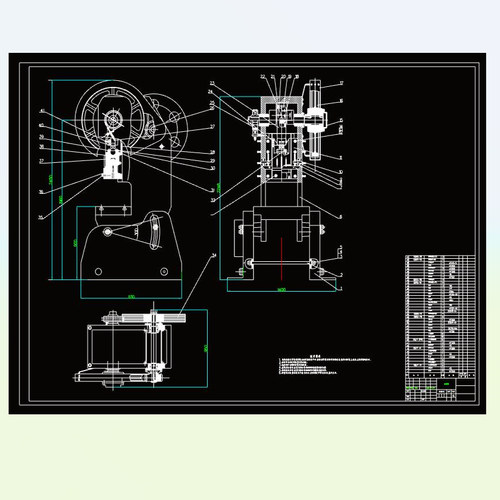 X1777-J23-63曲柄冲压机结构设计【16张CAD图+说明1.8万字】