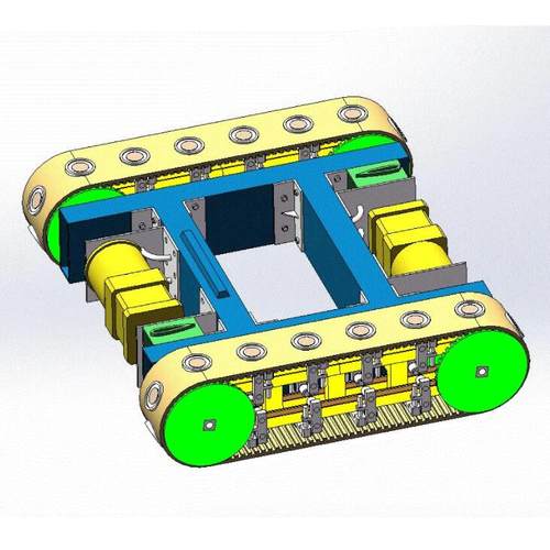 X1804-电磁吸附爬壁机器人三维模型Solidworks设计建模 SW工程图