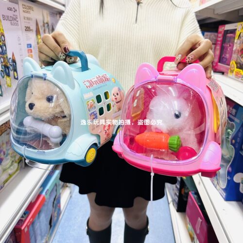 潮玩萌宠小兔子小狗小猫咪汽车屋