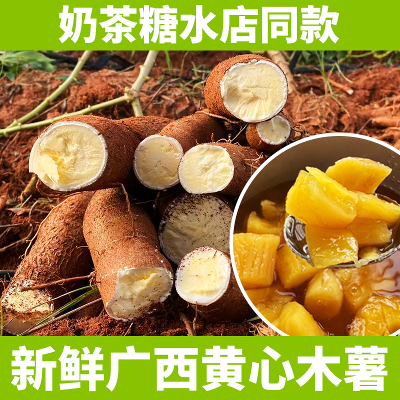 云朴记广西新鲜带皮黄心木薯图片