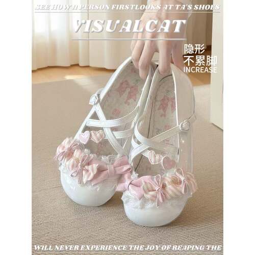 VISUALCAT甜美低跟玛丽珍鞋