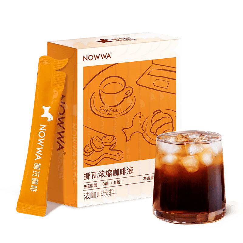 NOWWA挪瓦咖啡浓缩咖啡液速溶黑咖啡原液0糖0脂冰美式风味