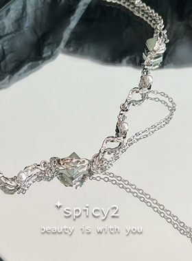 新中式Y2K项链轻奢高级感玉石