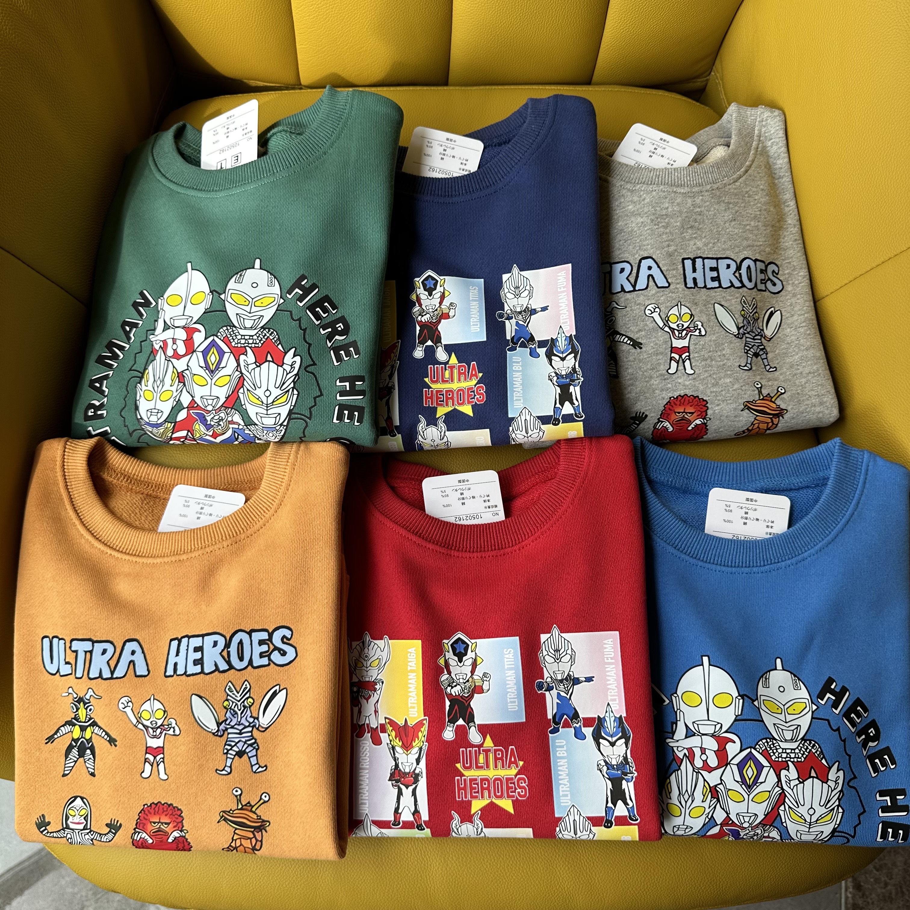 外贸日单奥特曼男童长袖套头卫衣纯棉毛圈卡通动漫捷德泽塔泰迦