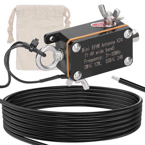 Pocket EFHW Antenna K24 3-30MHz频段短波天线宽带单端半波天线