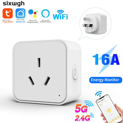 2.4G+5G双频涂鸦WiFi澳规智能插座16A手机APP远程开关定时家用