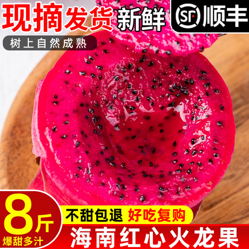 官方原产地海南红心火龙果特级