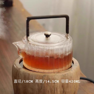 缘石台咏年轮茶壶天然熔炼水晶纯手工耐高温茶器中式磨砂精品茶具