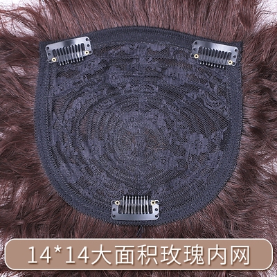 2023真发补O发块假发女带头顶刘海片假发块玉米烫短卷刘海假发片