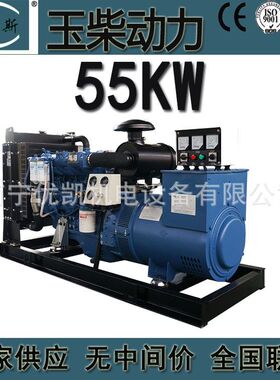 广西玉柴55KW柴油发电机组自启动小型全铜无刷发电机YC4D90Z-D25