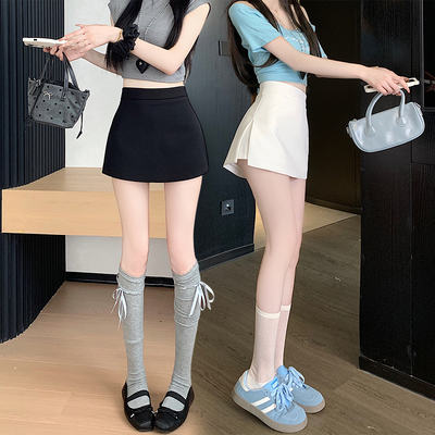 2025夏季新款侧开叉高腰包臀裙