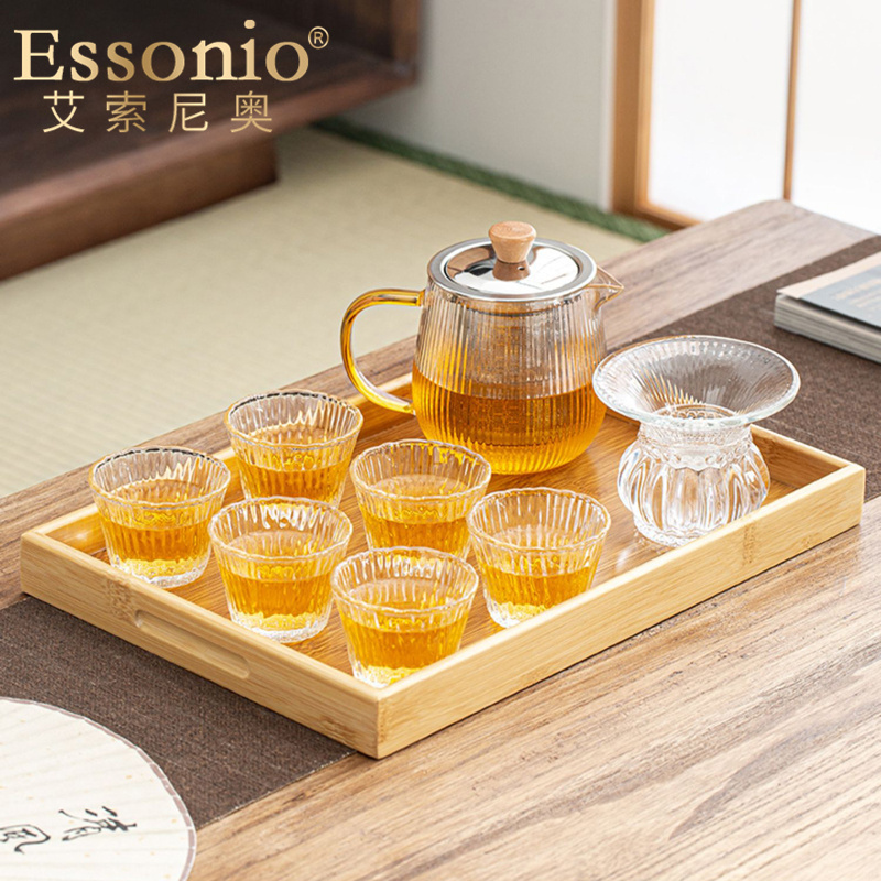 ESSONIO高端耐热玻璃茶具套装家用泡茶壶功夫茶杯茶壶办公泡茶器