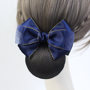 云丝恋头花领结套装金边简约款护士发网银行柜员头饰发饰2026新款