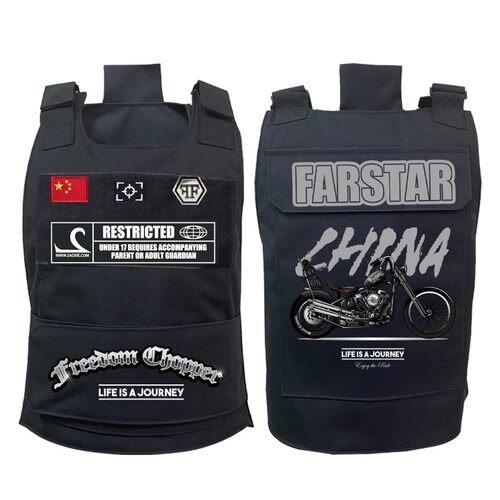 FARSTAR网红主播穿搭背心户外机车骑行反光马甲摩托车背心马甲