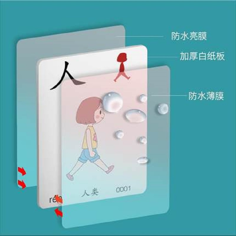 极速撕不烂卡片字卡套o识字卡常用字图像象形字同步小学幼儿园语