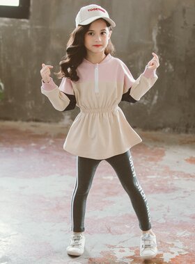 好货5女童春装套装6韩版8时尚潮衣10小女孩春秋款12岁洋气卫衣两
