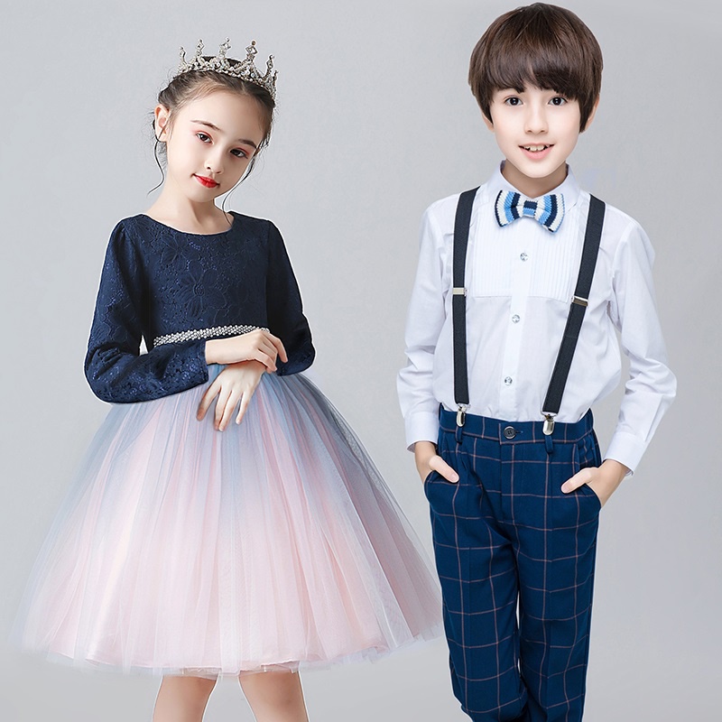 新品六一儿童演出服礼服毕业照表演小学生幼儿园服装服男女童合唱