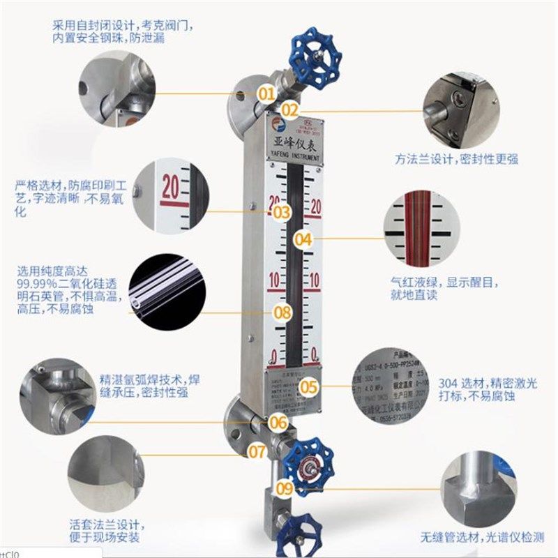 石英管液位计双色水位计锅炉水位计双色液位计带灯石英管B49H-25,厨房电器,商用制热电器配件,淘宝优惠券,粉丝福利购,淘宝优惠卷