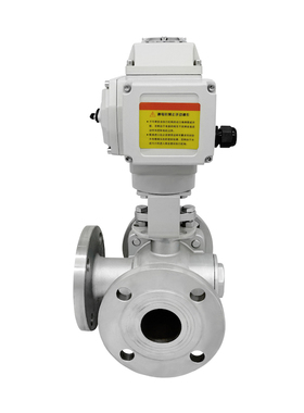 Q944F-16P 电动不锈钢三通法兰球阀 电动三通法兰球阀 DN15-DN125