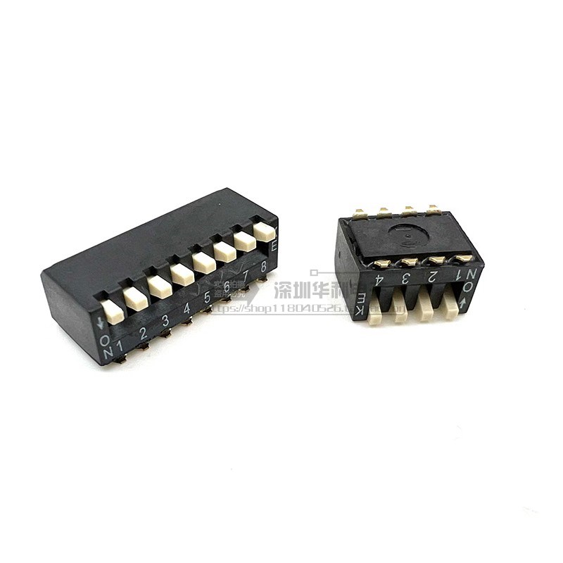 KE 2位3P4P5P6P 侧拨贴片侧面拨码开关2.54mm间距DSPV04LHGET
