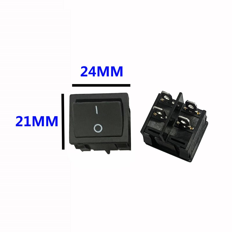 KCD5 XW-601翘板船型开关4脚2档6脚3档方形双控6A电源按钮24*21mm