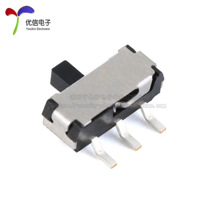 2021拨动开关y 9*3.5*3.5mm 3脚2档 柄长2mm 侧面贴片 滑动开关 1