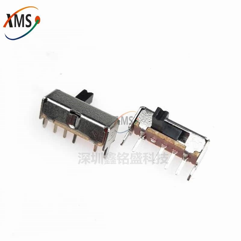 SK13D07VG2/3/4/5/6/7mm柄高 卧式 侧拨插件 4脚3档 小型拨动开关