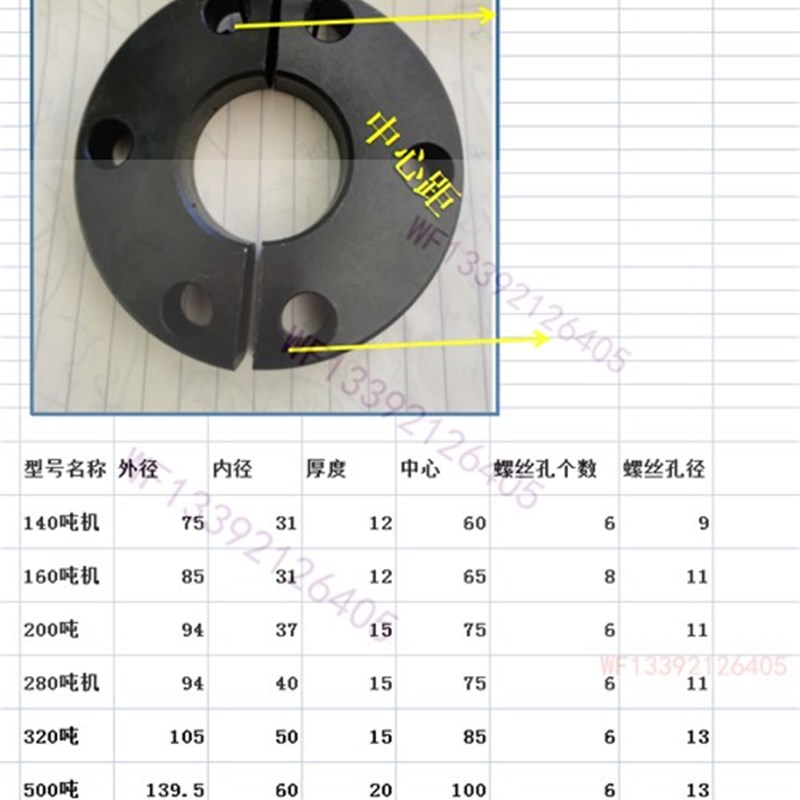 原装宁塑注塑机配件螺杆压板定位尾部固定板半月环螺杆压块图片