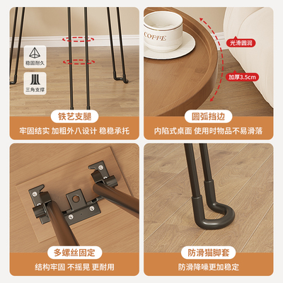 便携茶几围炉煮茶家用户外阳台折叠实木创意小型结实耐用桌子泡茶