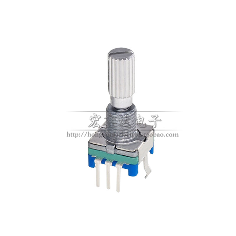EC11 梅花柄  20mm旋转编码器 编码开关 数字电位器 带开关 五脚