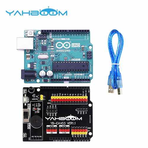 Adu3ino UNO控制器单片机展开发板扩板套件R r原装进口英文版