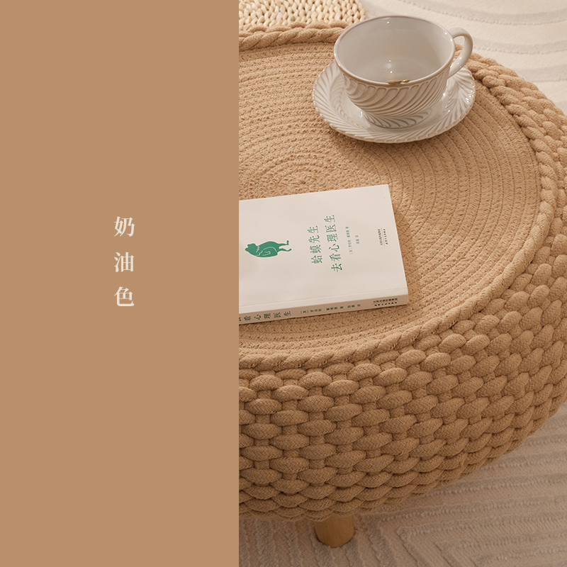 榻榻米桌子矮桌阳台飘窗小桌子茶几藤编可移动卧室家用圆形小茶台