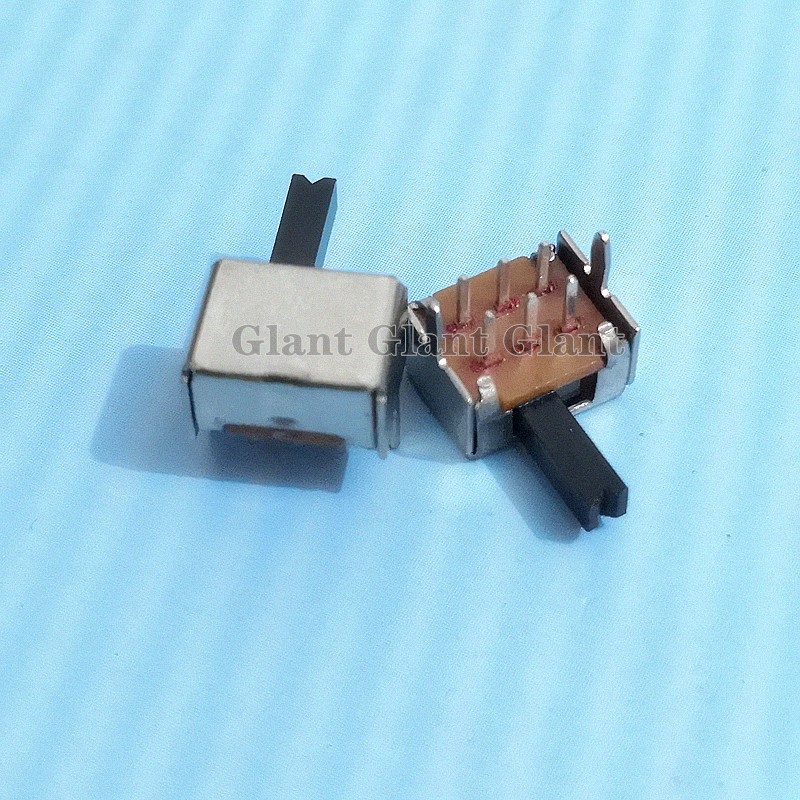 20个拨动开关SK22D07G6 2排2档6脚 DVD 唱戏机电源滑动开关