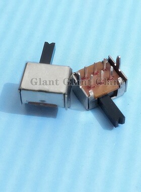 20个拨动开关SK22D07G6 2排2档6脚 DVD 唱戏机电源滑动开关