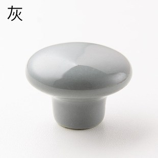 橱柜拉手家用陶瓷单孔柜门把手简约风高级感彩色圆形抽屉拉手挂钩