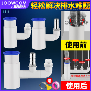 厨房水槽洗碗机净水器下水管道小厨宝洗衣机排水管二合一接头三通