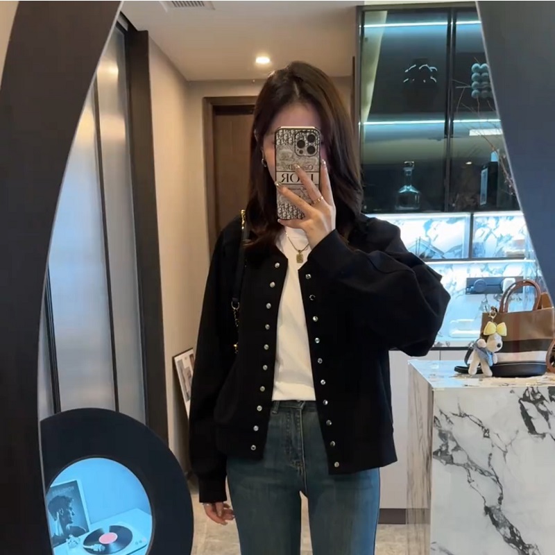 棒球服卫衣外套女2024秋季