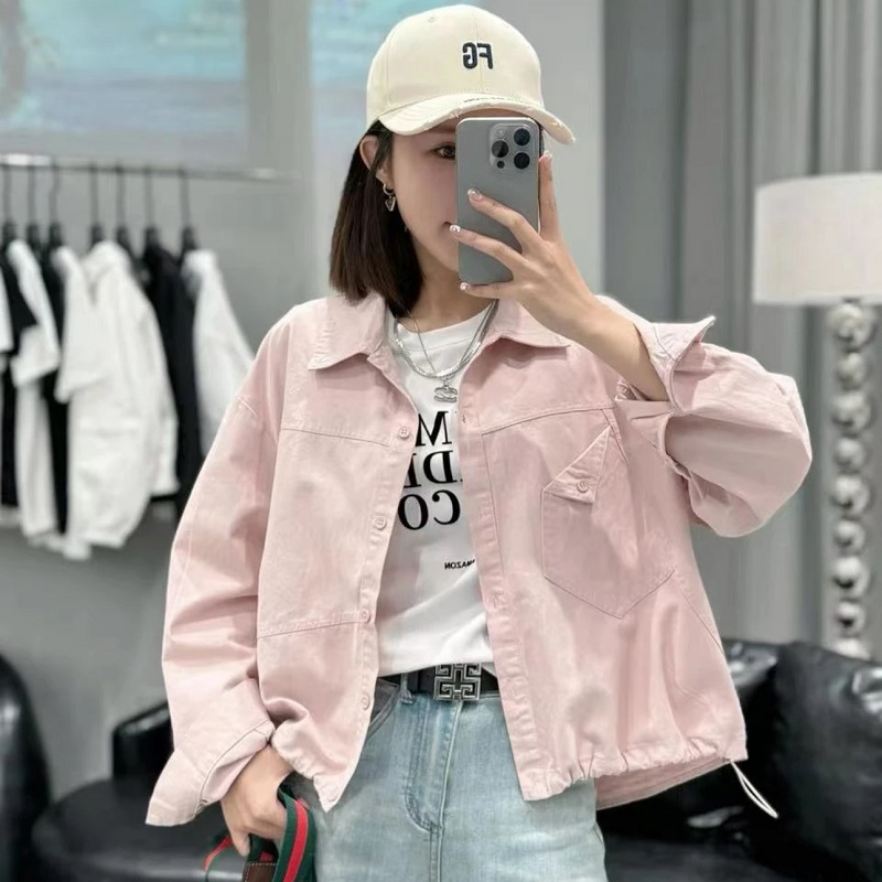 短款衬衫外套女2024春季